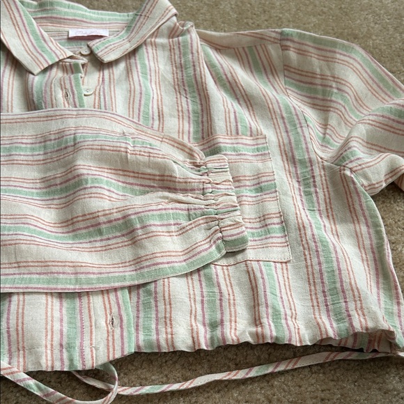 Pink Lily Multicolor Striped Women Shorts and matching jacket/shirt - Picture 3 of 7